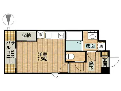 プレイスマーサ(ワンルーム/2階)の間取り写真