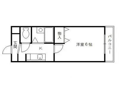 メゾン和泉(1K/1階)の間取り写真