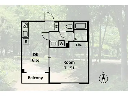 パセスコバヤシ(1DK/3階)の間取り写真