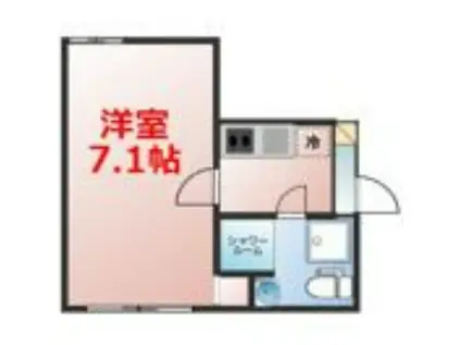 ブルースタイリオ川崎(1K/1階)の間取り写真