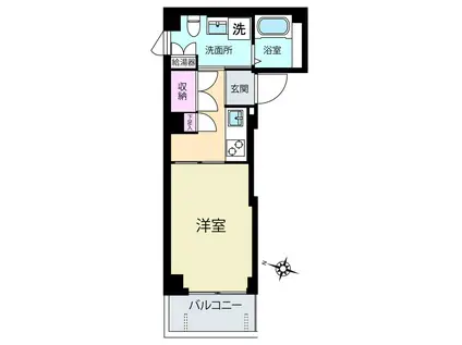 サンライズ横濱東口(1K/2階)の間取り写真