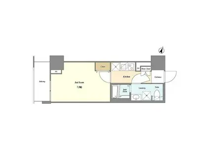 BPRレジデンス町田(1K/8階)の間取り写真