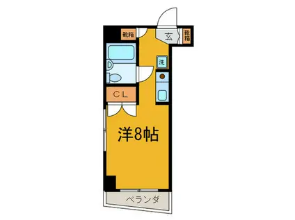 田中ビル(ワンルーム/3階)の間取り写真