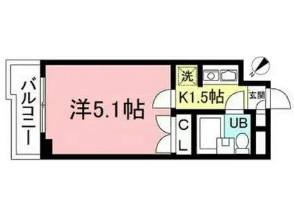 ARTZ ROKA KOEN(1K/3階)の間取り写真