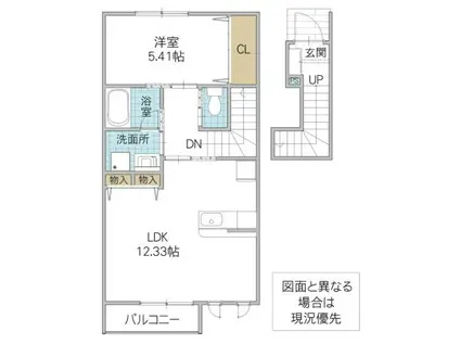 レーガベーネ久慈町7丁目(1LDK/2階)の間取り写真