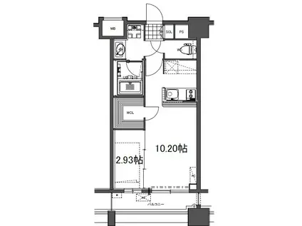 GRAND HILL IWASE BLD(1LDK/8階)の間取り写真