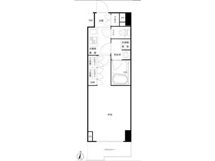 ルーブル池袋弐番館(1K/5階)の間取り写真