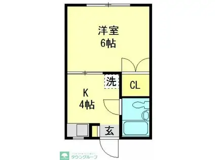 イトウコーポ(1K/1階)の間取り写真