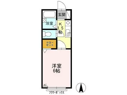 CONSTRUCT(1K/1階)の間取り写真