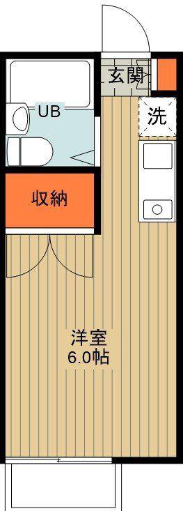 アドバンテージ(ワンルーム/1階)の間取り写真
