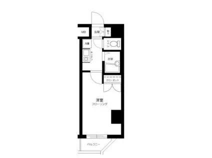 ヴェルト池袋(1K/11階)の間取り写真