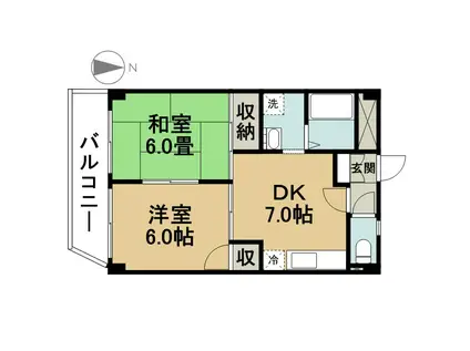 第2佐竹ビル(2DK/3階)の間取り写真