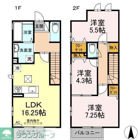 日吉グリーンヒルズII(3LDK/1階)の間取り写真