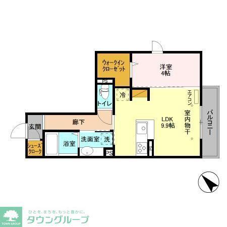 レーヴマニフィック南柏(1LDK/2階)の間取り写真