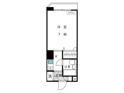 メゾンドエトワール安江町(1K/3階)の間取り写真