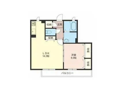 シェトワ丸山台(1LDK/1階)の間取り写真