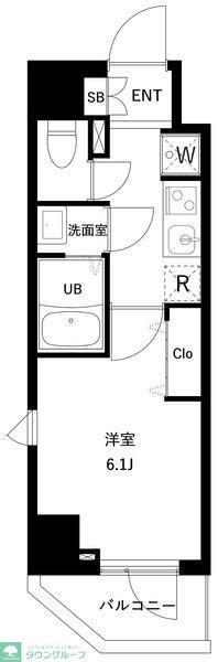 アーバンパーク南行徳レジデンス(1K/2階)の間取り写真