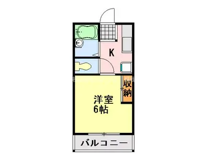 オートヒルズ(1K/2階)の間取り写真