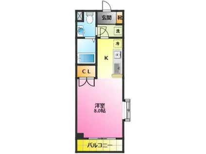 エトワール(1K/3階)の間取り写真