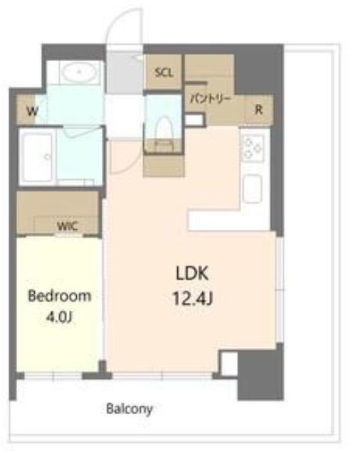 S-RESIDENCE松屋町ASENCE(1LDK/5階)の間取り写真