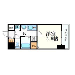 プレサンス 名古屋STATIONアライブ(1K/4階)の間取り写真