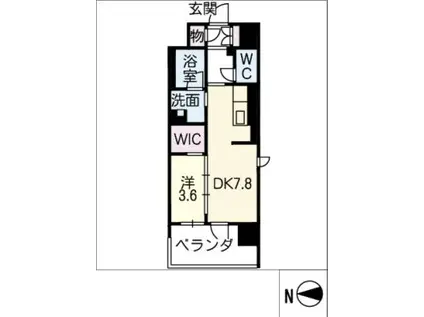 グランドサミット安島(1LDK/6階)の間取り写真