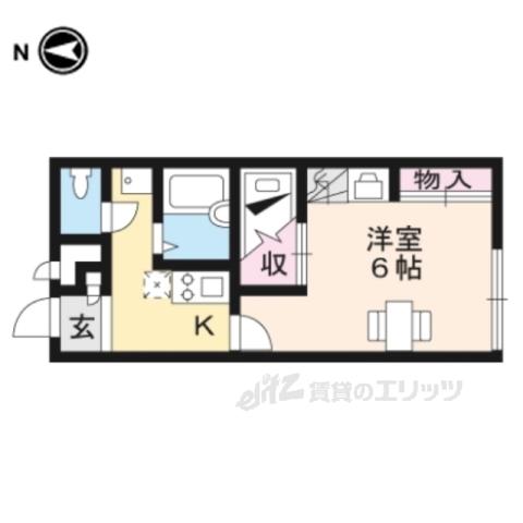 レオパレスLAKE CITY(1K/1階)の間取り写真
