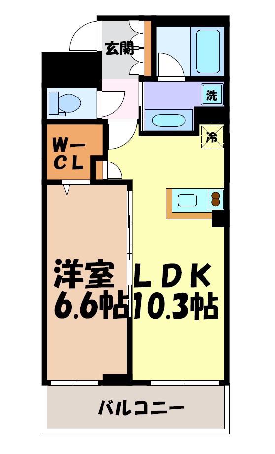 JMFレジデンス名駅南(1LDK/5階)の間取り写真