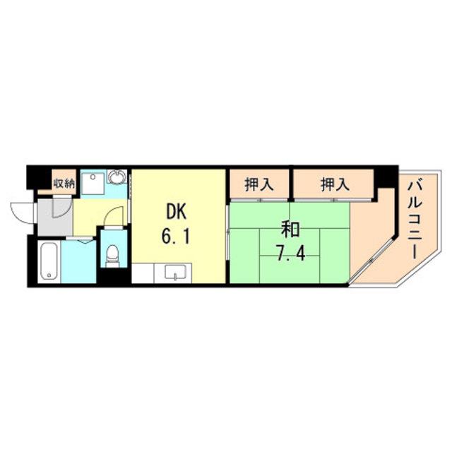 フェニーチェ・II(1DK/11階)の間取り写真