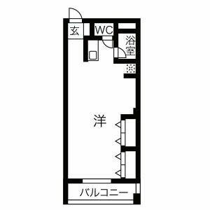 山本レンターマンション(ワンルーム/3階)の間取り写真
