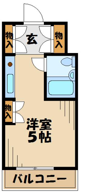 エスペラント(ワンルーム/4階)の間取り写真
