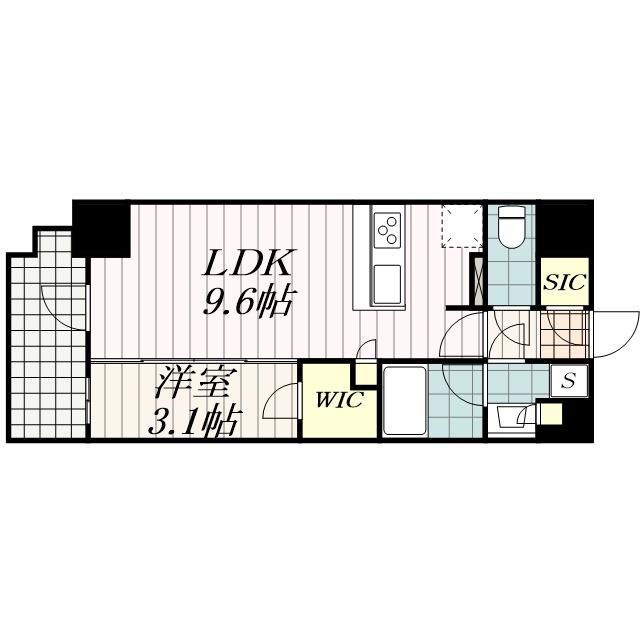 プライマル千葉駅前(1LDK/8階)の間取り写真