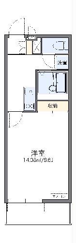 レオネクストひまわりII(1K/1階)の間取り写真
