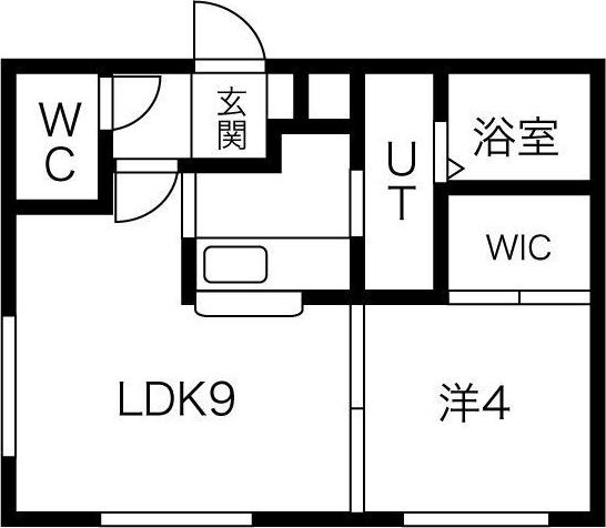 ウインダムヒル札幌駅前(1LDK/1階)の間取り写真