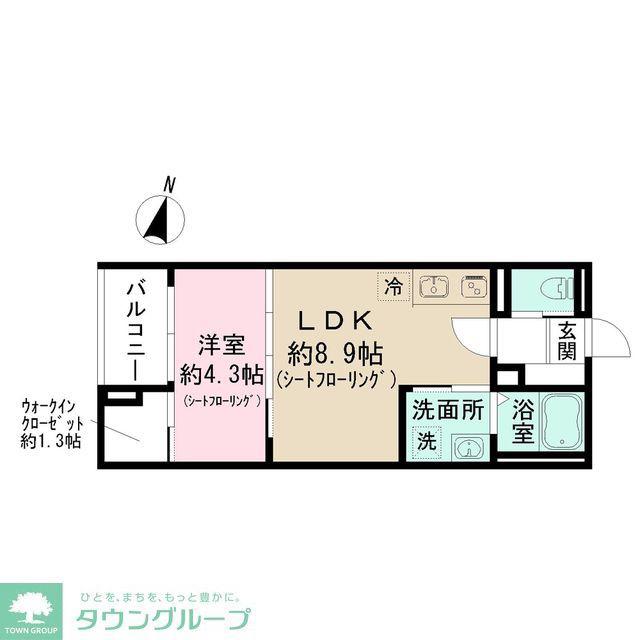 東京都練馬区上石神井南町計画(1LDK/1階)の間取り写真