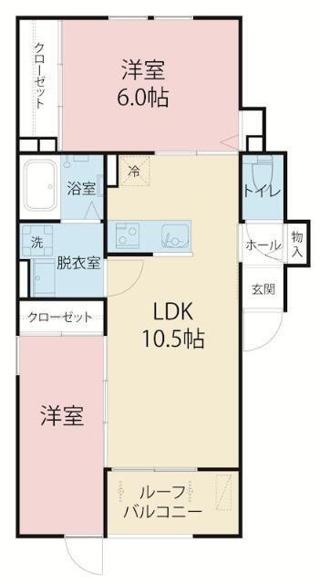 CIELO ZEN(2LDK/2階)の間取り写真
