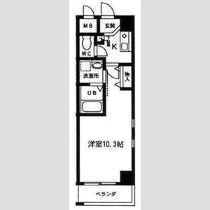 本州守山ビル(1K/1階)の間取り写真