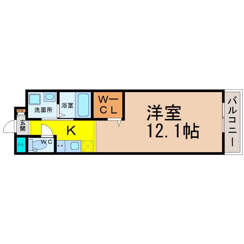 丸の内エンブルコート(ワンルーム/7階)の間取り写真