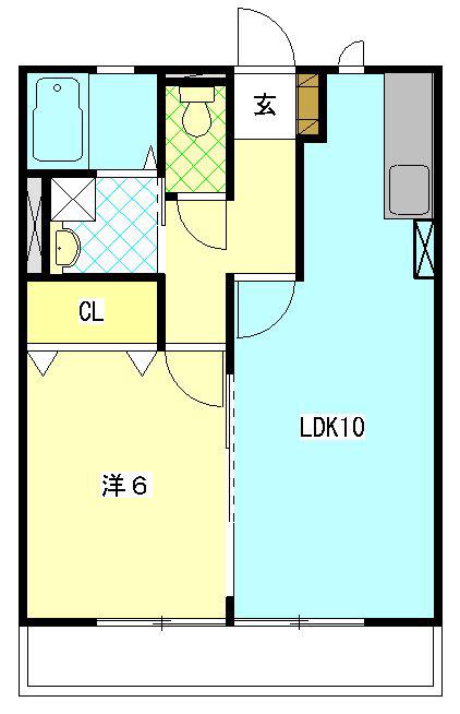 ハイムシュタイン(1LDK/1階)の間取り写真
