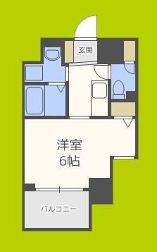 プレサンス東本町VOL.2(1K/3階)の間取り写真