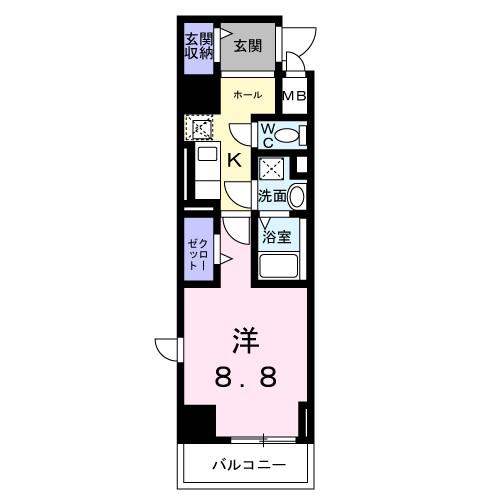 グランMコート新大阪(1K/7階)の間取り写真