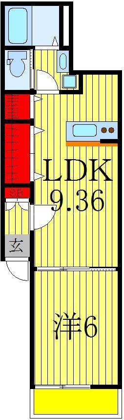 AK XXII(1LDK/2階)の間取り写真