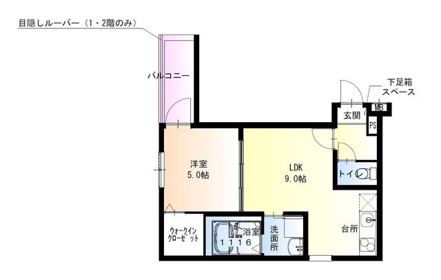 フジパレス百舌鳥八幡VI番館(1LDK/1階)の間取り写真