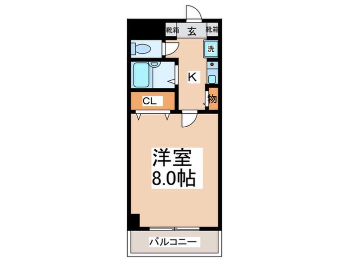パレス大宮(1K/3階)の間取り写真