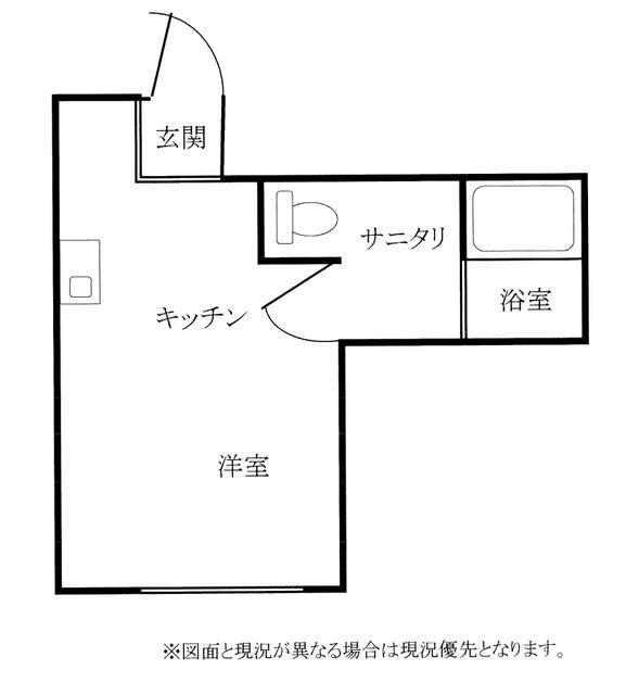 ウィステリアコート(1K/2階)の間取り写真