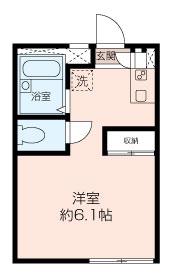 レオパレス銀豊(1K/1階)の間取り写真