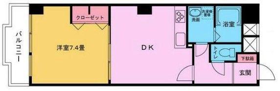 東海ホーム富岡八幡(1LDK/6階)の間取り写真
