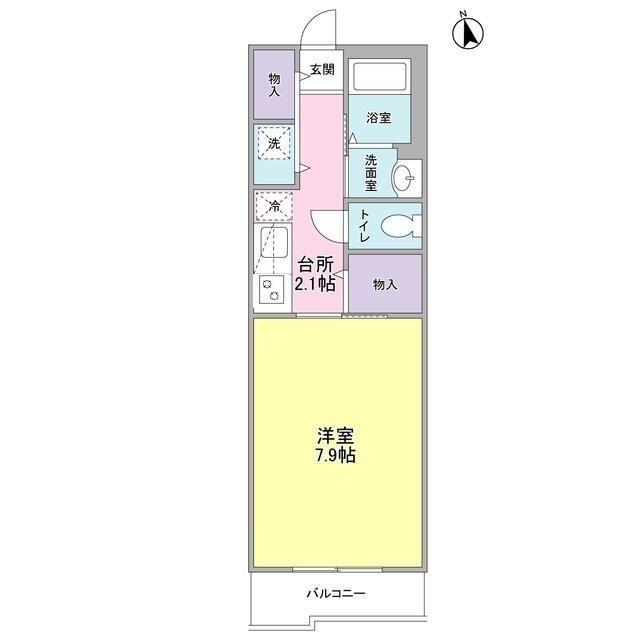 CASA IMUTA(1K/2階)の間取り写真