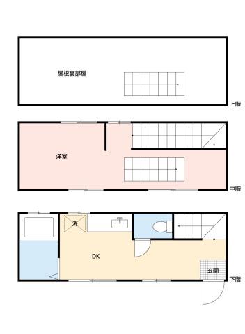 ルナパークセブン(1K/1階)の間取り写真