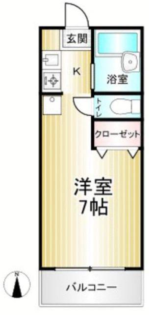 三興ビル(ワンルーム/5階)の間取り写真